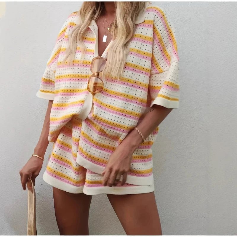 ZEYA - Teresa Striped Knit Two-Piece Set