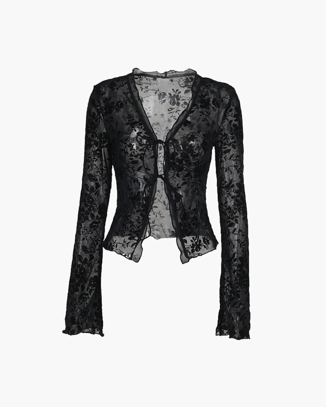 ZEYA - Ursa Tie Front Lace Blouse