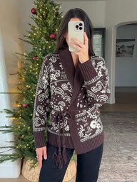 Valerie Jacquard Knit Cardigan
