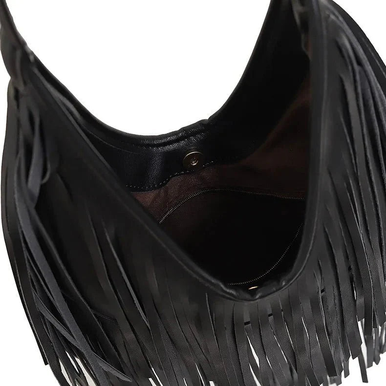 ZEYA - Valerie Tasseled Hobo Bag