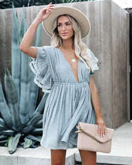 Veda Babydoll boho mini haljina
