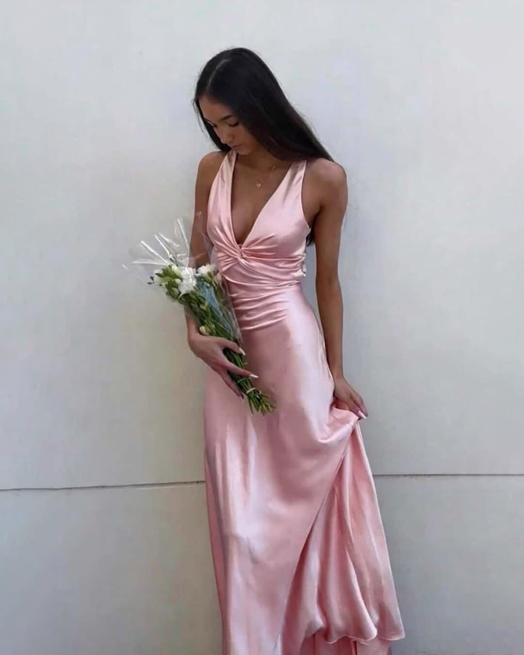 vienna open back satin maxi dress Edikted Vienna Open Back Satin Maxi Dress