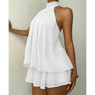 Rochie mini fără spate Viviana cu guler halter
