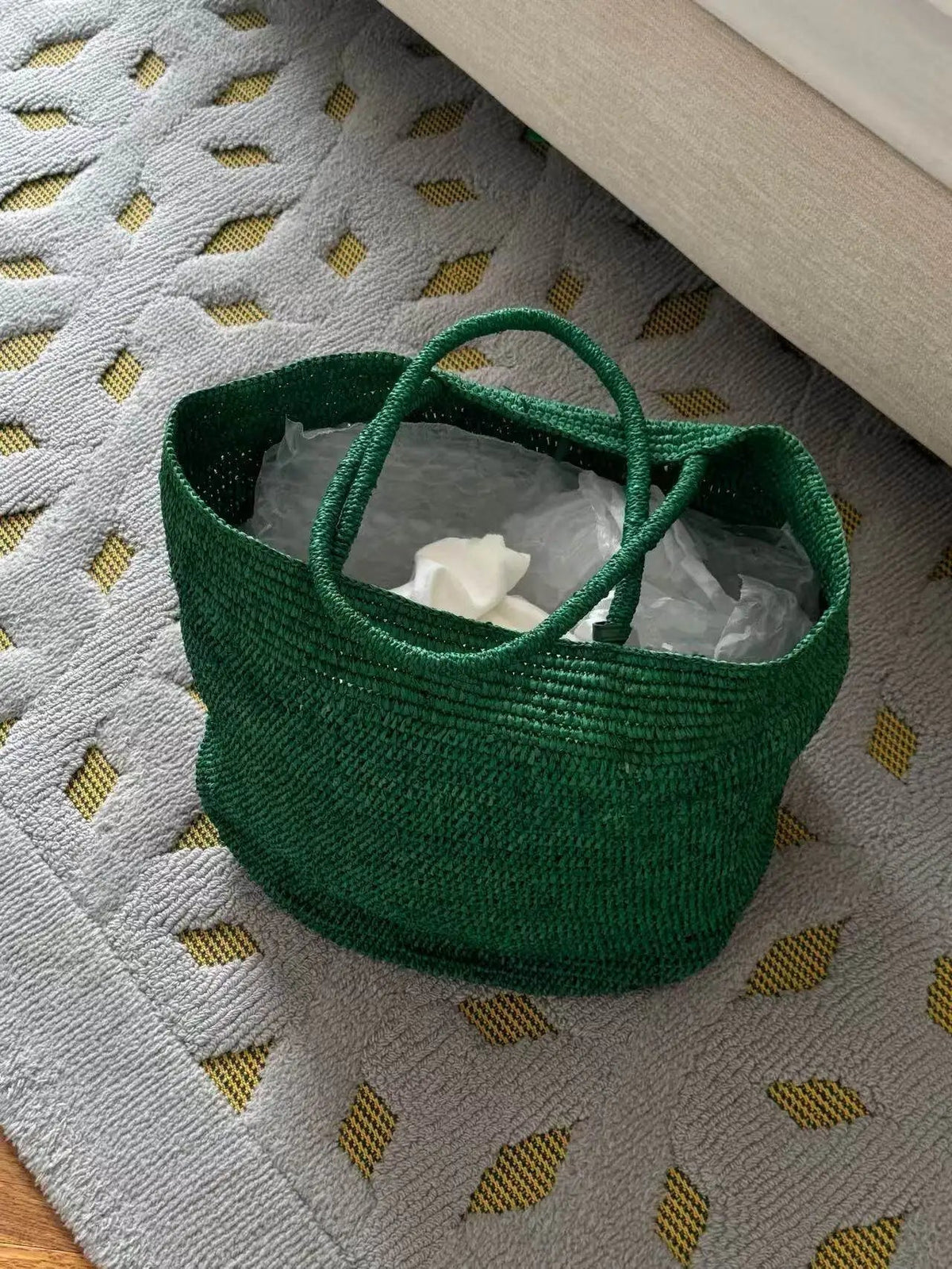 ZEYA - Vivienne Handwoven Rattan Tote