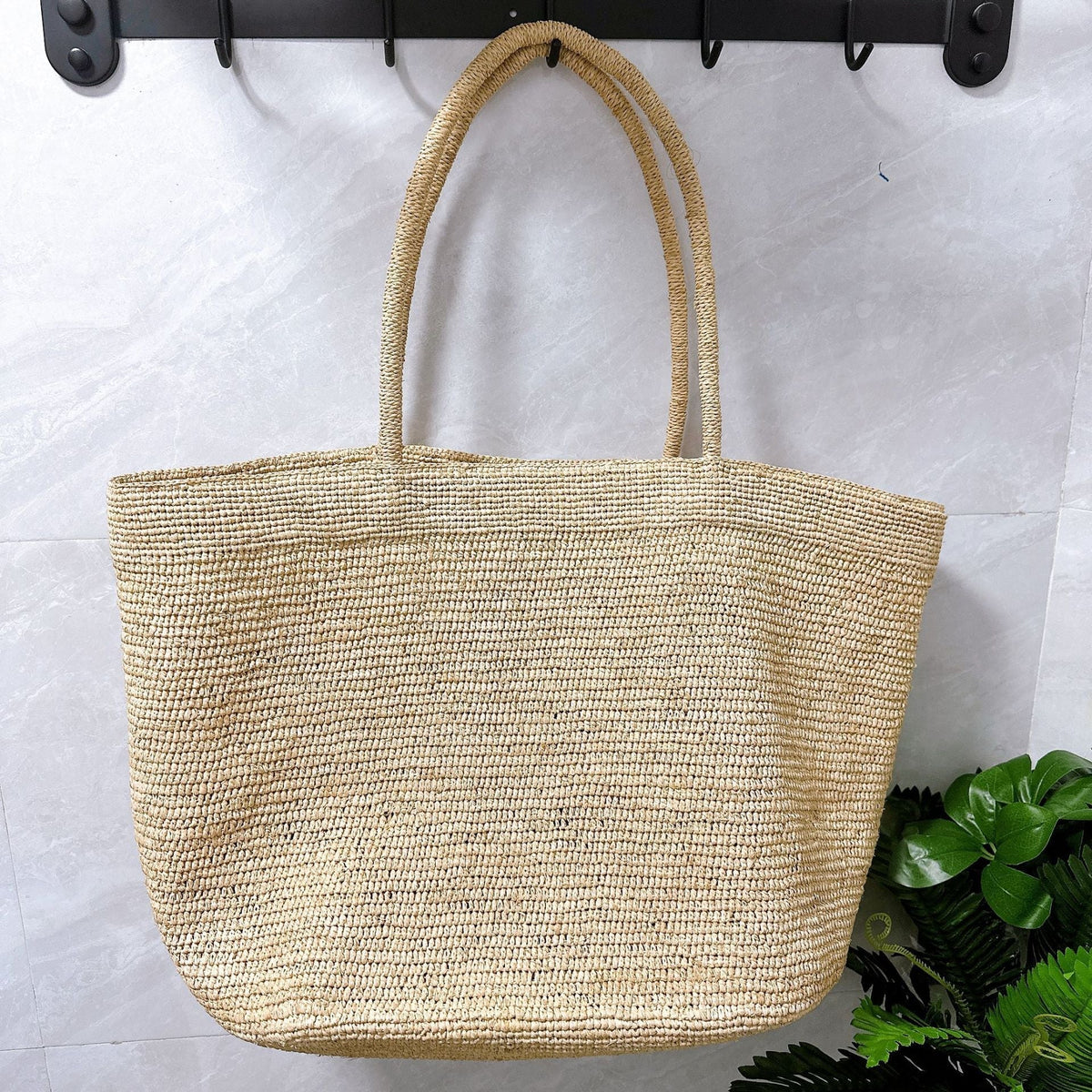 ZEYA - Vivienne Handwoven Rattan Tote