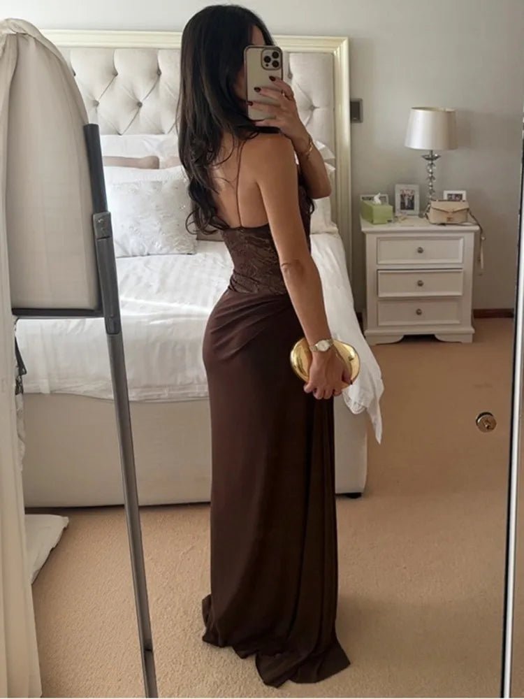 ZEYA - Willow One Shoulder Lace Maxi Dress