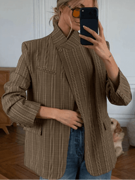 Willow Opstaande Kraag Gestreept Colbert