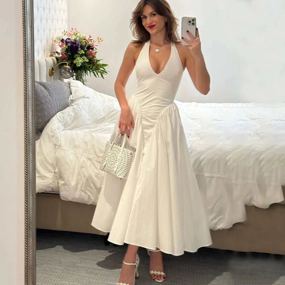 ZEYA - Ximena Deep Neck Maxi Dress