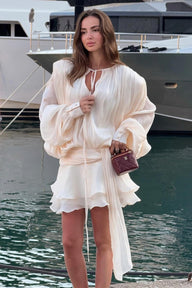 Yvanna Rysjet Chiffon Minikjole