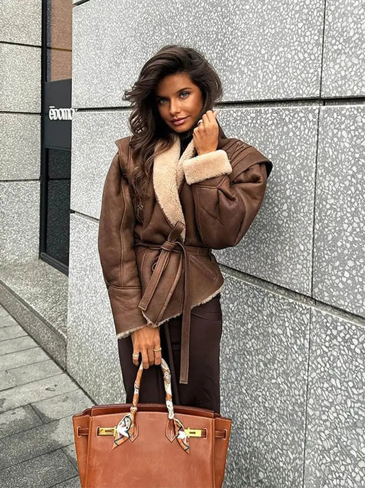 ZEYA - Zenna Faux Leather Coat